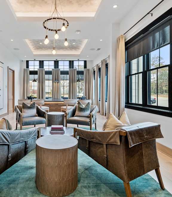 Modern Lounge Area with Couch at 198 Milltown Apartments, North Carolina