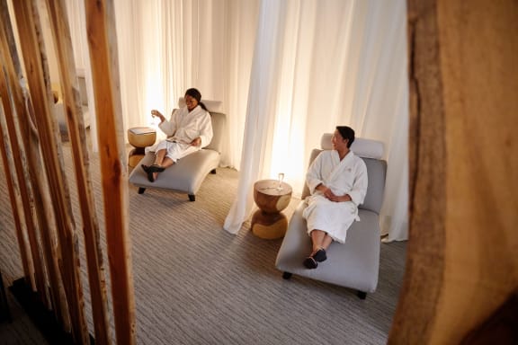 Two women enjoying a spa getaway at the Grandover Resort and Spa