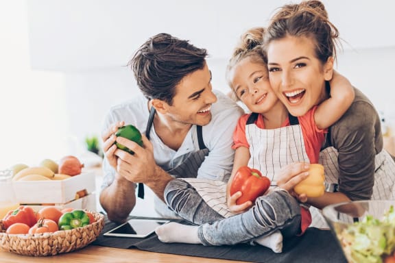 Family Cooking Together