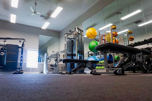 With 24 hour access, the fitness center is convenient for any schedule.