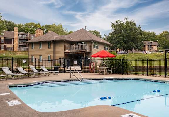 our resort style swimming pool is in the back yard of our apartments