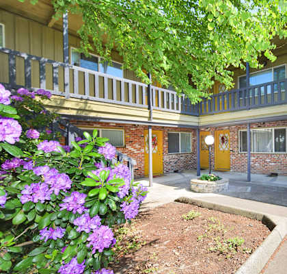 our apartments showcase a beautiful courtyard