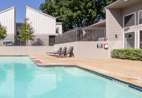 the swimming pool at our apartments  at The Biltmore, Dallas, Texas