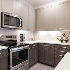 Kitchen with cabinets 