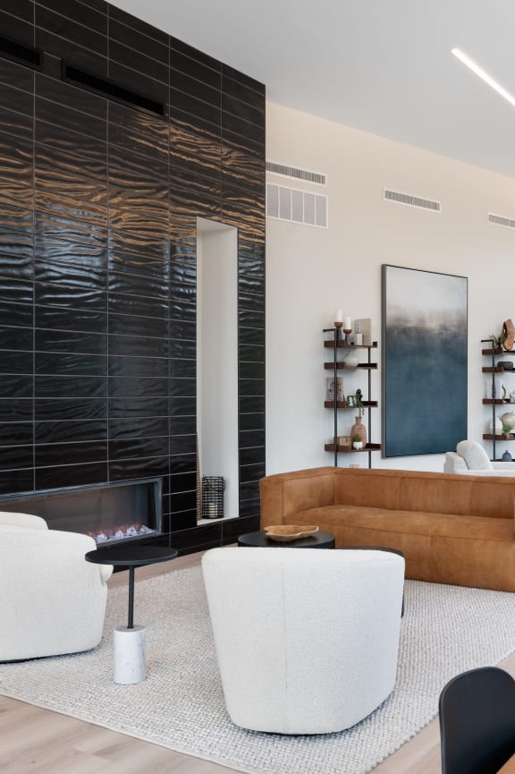 Lounge space at ORRIS Apartments, Ohio