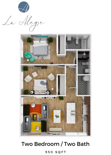 Floor Plan  Two Bedroom w/ Carport