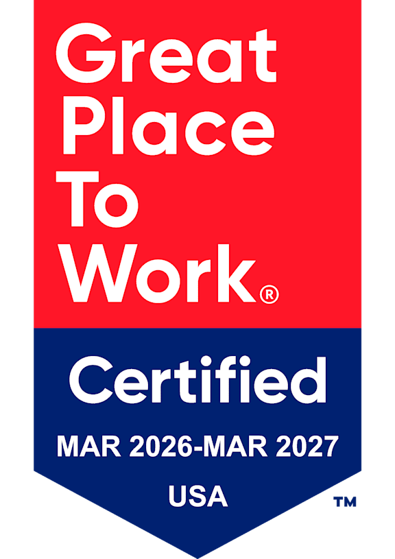 A Great Place to Work Certified badge for the USA.
