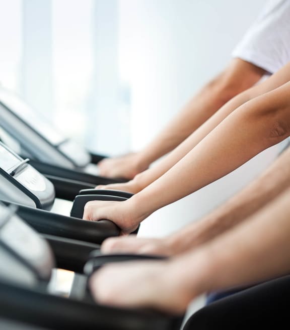 two people on a cardio machine at the gym at Willowest in Lindbergh in Atlanta, GA 30318