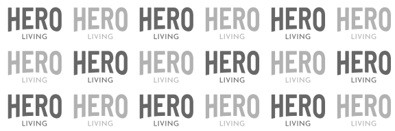 a set of black and white fonts with the word hero