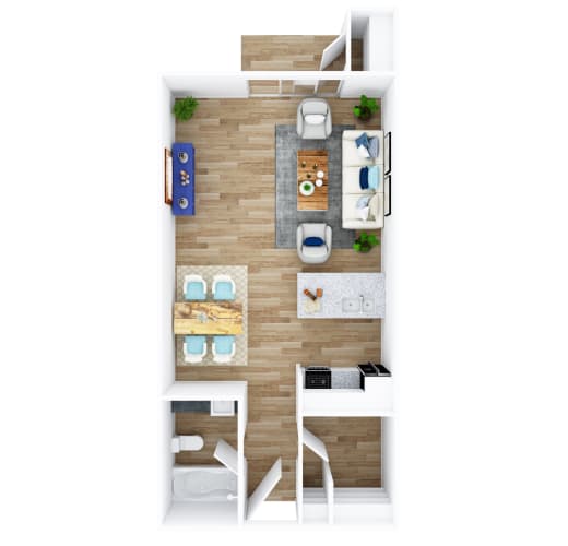 Floor Plan  studio apartment layout