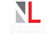 red and gray discovery at kingwood logo