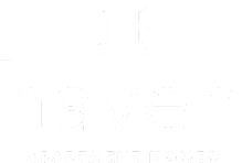 A black and white image of a company logo for Haven Apartment Homes.