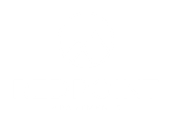 A black and white image of a logo for Redpoint Apartments.