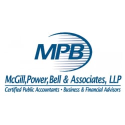 The image is a logo of a company named McGill,Power, Bell & Associates, LLP.