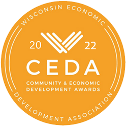 the logo of the ceda community and economic development awards