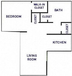 Floor Plan  1 Bed 1 Bath