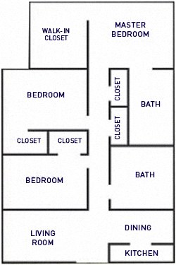 Floor Plan  3 Bed 2 Bath