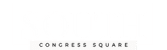the logo for sequoia congress square in black and white