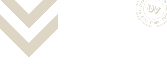 a black and white photo of the uw emblem on the left and a black