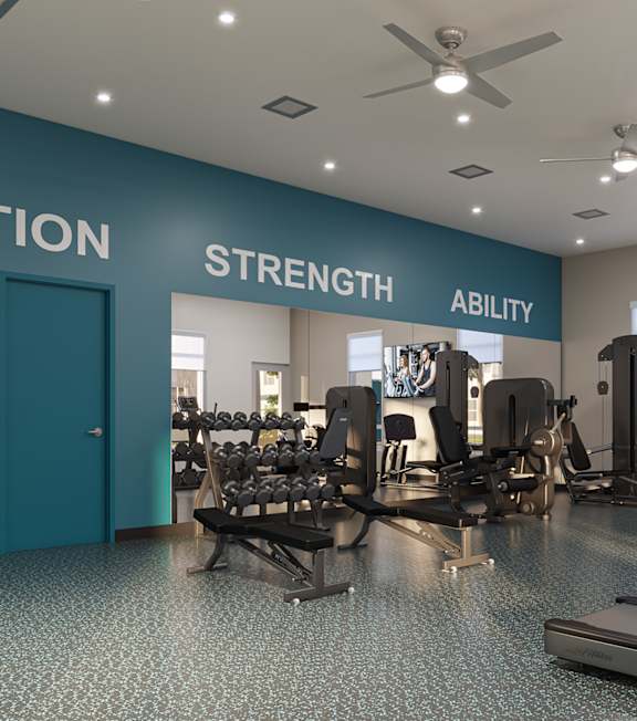 Fitness Center at Lakeland Affordable Apartments in Santa Fe Springs, CA