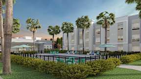 Resort-Style Pool at River Canyon at Merced Affordable Apartments