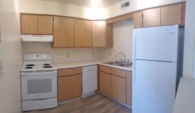 Fully Equipped Kitchen Includes Frost-Free Refrigerator, Electric Range, & Dishwasher at Bradford Place Apartments, Lafayette, IN