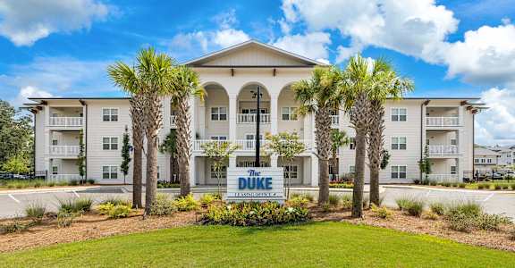 Exterior view of The Duke of Charleston apartments in Ladson, SC