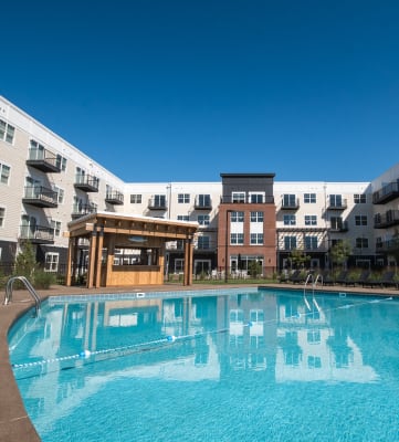 Resort style pool at Mirada Apartments, Lewis Center, OH, 43035