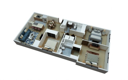  Floor Plan 3 Bedroom 2 Bathroom