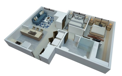  Floor Plan 2 Bedroom 1 Bathroom