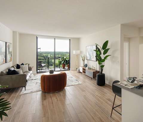 Kitchen And Living Area at Palma, Doral, Florida