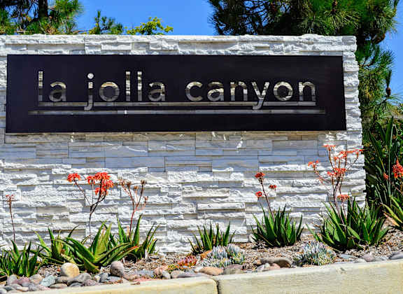 Property Signage at La Jolla Canyon Apartments, California