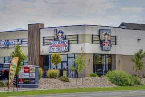 the front of the brooks ice cream building