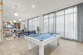 Club Room with Billiards at The Marc Luxury Apartments in Palm Beach Gardens FL