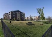 Thumbnail 20 of 26 - fenced-in park for dogs with trees just behind the apartment building
