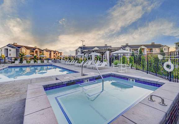 our apartments have a resort style pool and community amenities