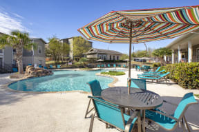 Poolside Dining Tables at Arya Grove, Universal City, 78148