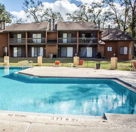 the swimming pool at our apartments
