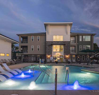 Twilight Pool at Address East End, Raleigh North Carolina