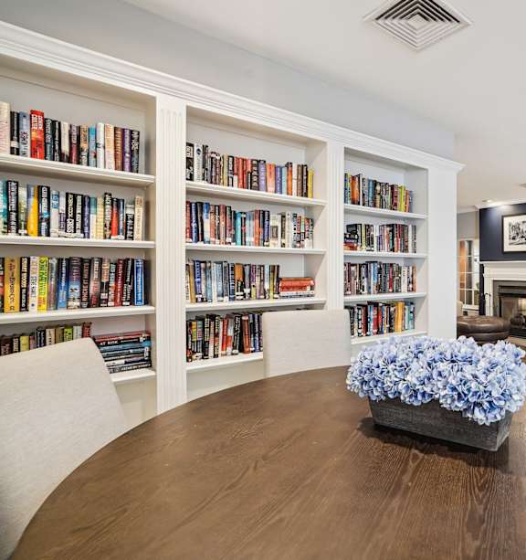 Library Area at Kendrick Court Senior Apartments, Herndon Virginia