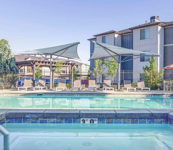 our apartments showcase an unique swimming pool