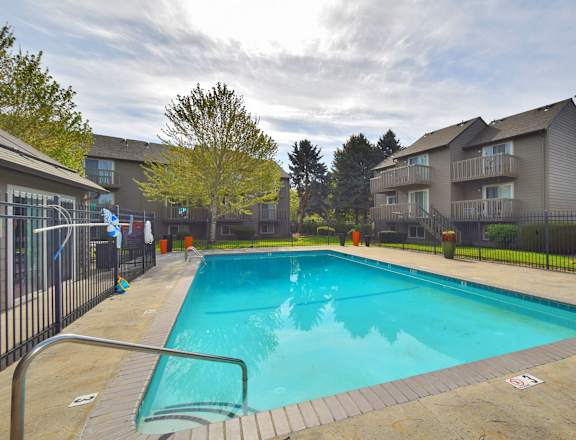 the swimming pool at our apartments