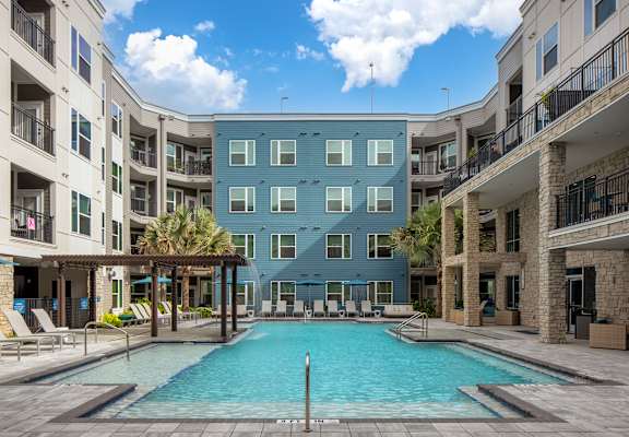 Pool deck area at Allure on Parkway, Lake Mary, FL, 32746