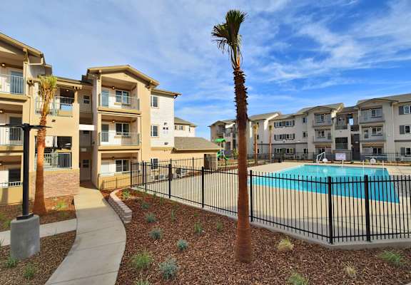 Senator Conness Apartments pool exterior