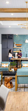 a living room filled with furniture and a kitchen at Century Mundy Mill Apartments, Georgia