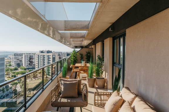 View of Skypark from one of the apartments
