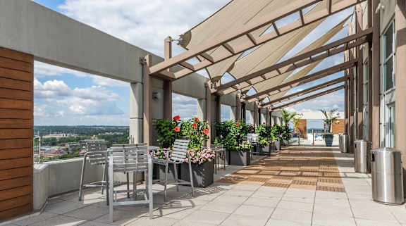 Rooftop Deck at Clayton On The Park, Missouri, 63105