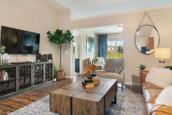 Plainfield IN Apartment Rentals Redwood Chatham Glen Living Room To Den Space
