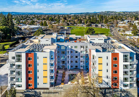Large Buildings Exterior at 888 Fourth Street Apartments, LLC, Santa Rosa, CA, 95404