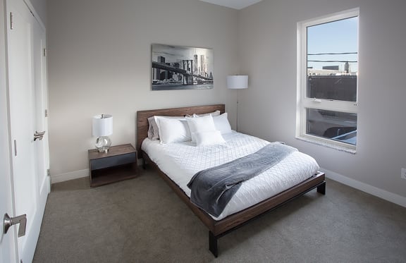 Bedroom at RoCo Apartments in Fargo, ND 58102